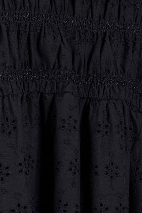 SHIRRED BRODERIE SUNDRESS LONG BLACK 3