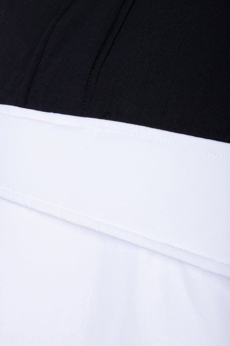 3-TONE PADDED PULL OVER HOODED JACKET WHT/BLK/BLK 3