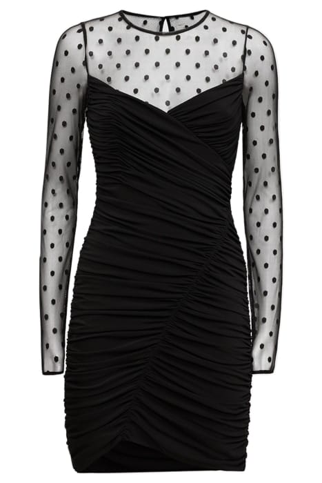 HILARY-HALSTON MINI DRESS — BLACK 4