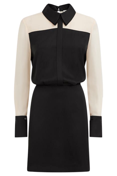 VENETO COLOUR SHIRT DRESS — BLACK 4