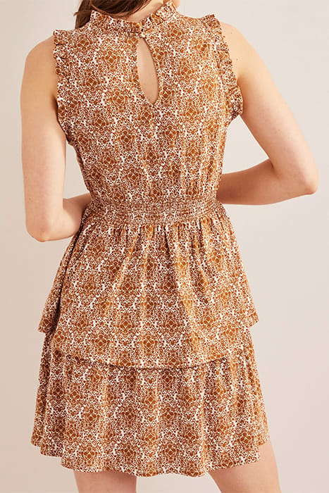 RUFFLE JERSEY MINI DRESS PUMPKIN, VINE TERRACE 2