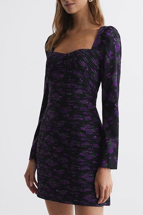 GIULIA-AMUR MINI DRESS — BERRY 1