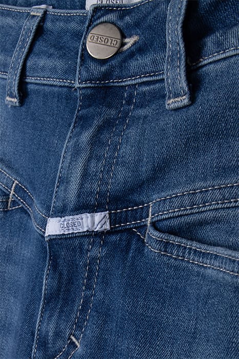 WOMEN PEDAL PUSHER JEANS MID BLUE 8