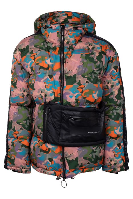 MEN'S OVERSIZE PRINTED CAMOU LOGO FABRIC DOWN JACKET CAMOU P 1