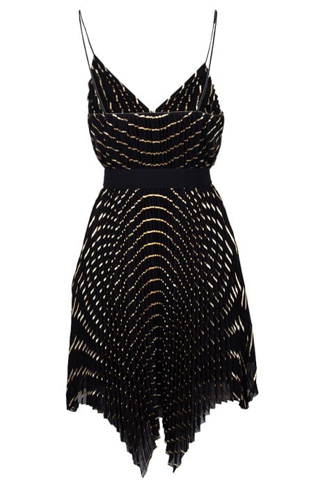 GENESIO ABITO PLISSE RIGA LAMI BLACK/GOLD 2