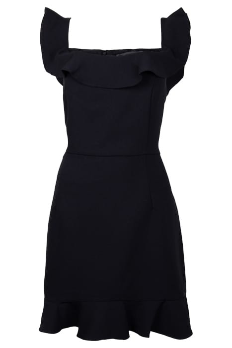 FRILL BARDOT TLRD DRESS SHORT BLACK 1