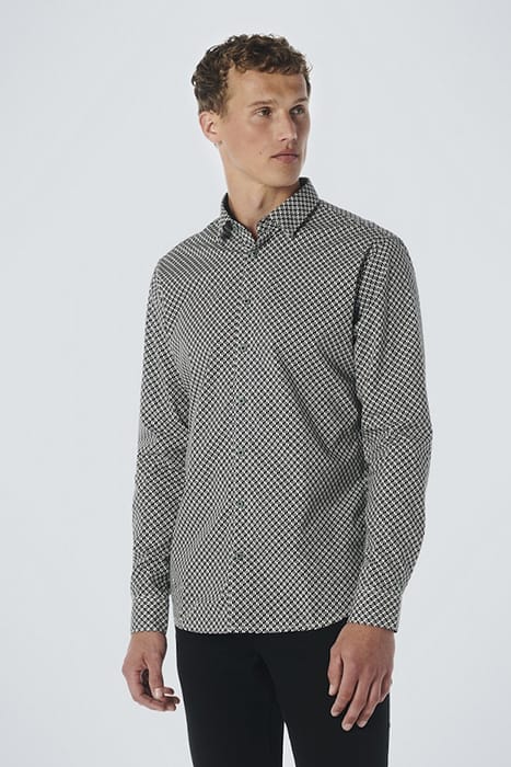 SHIRT STRETCH ALLOVER PRINTED BLACK 1