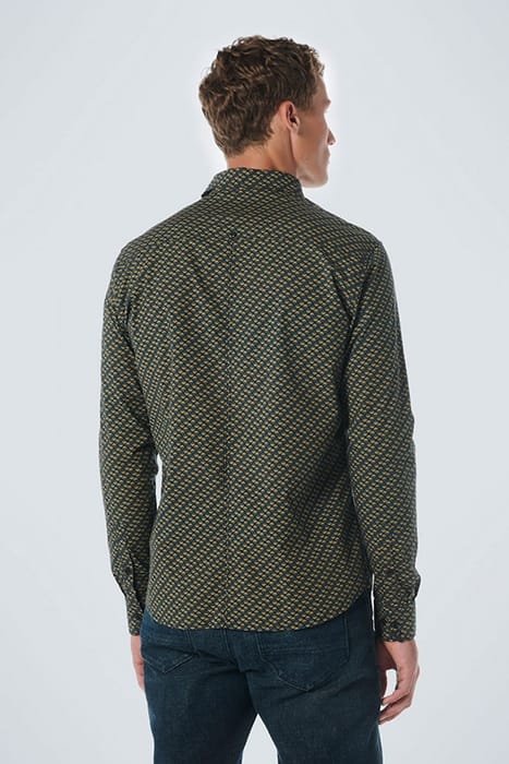 SHIRT STRETCH ALLOVER PRINTED OLIVE 2