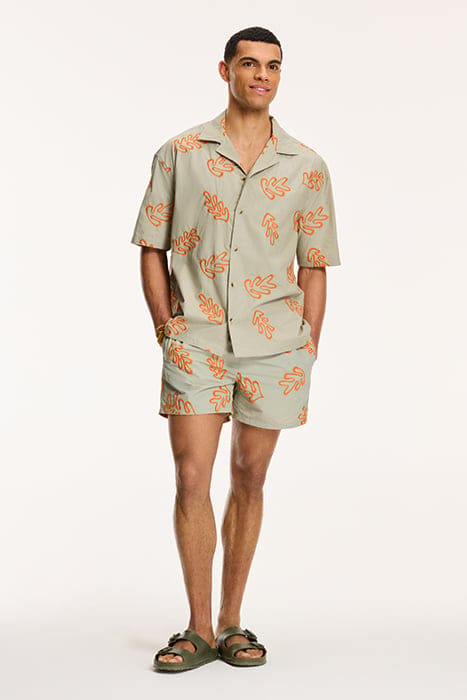MEN SHORTSLEEVE REEF EMBROIDERY BEIGE 3