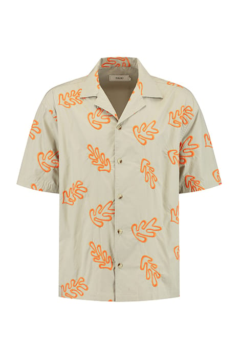 MEN SHORTSLEEVE REEF EMBROIDERY BEIGE 4