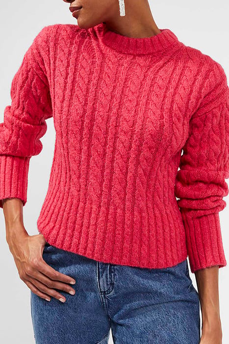 JACQUELINE CREW NK JUMPER RASPBERRY 1