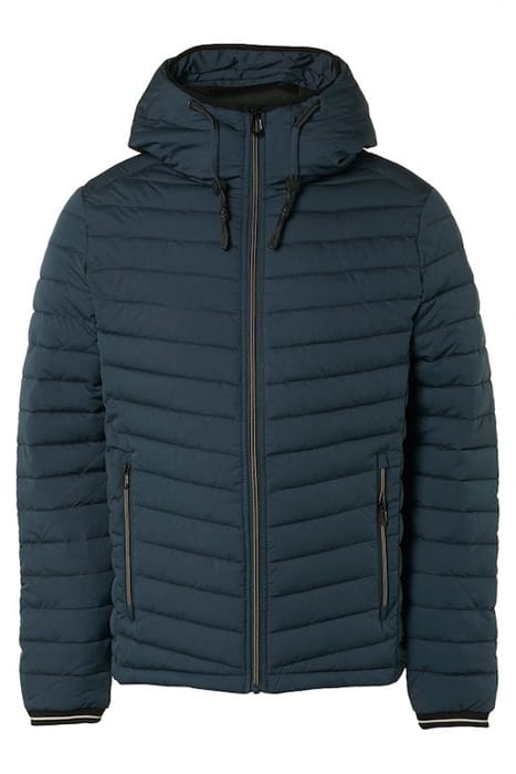 JACKET HOODED SHORT FIT PADDED SHADOW BLUE 4