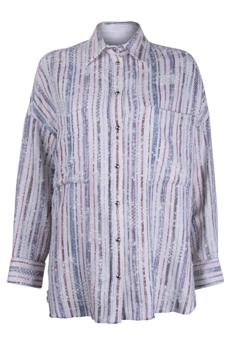 CHERRY BUTTON-DOWN SHIRT IN MULTICO ECRU 1