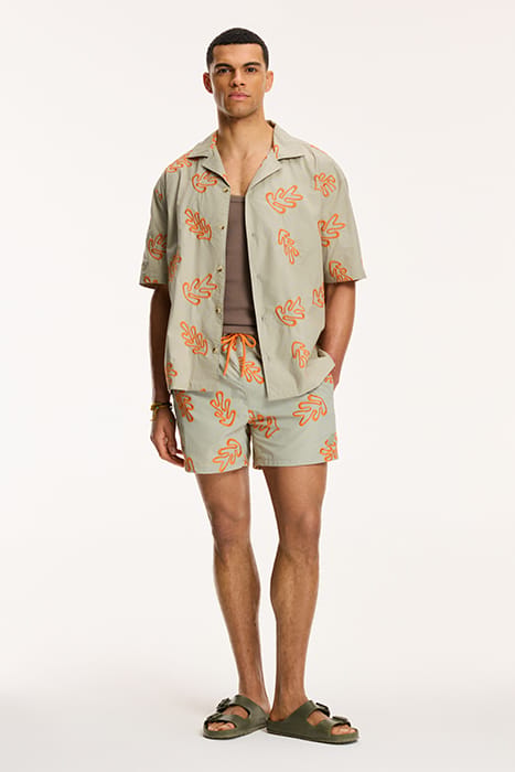 MEN SHORTSLEEVE REEF EMBROIDERY BEIGE 5