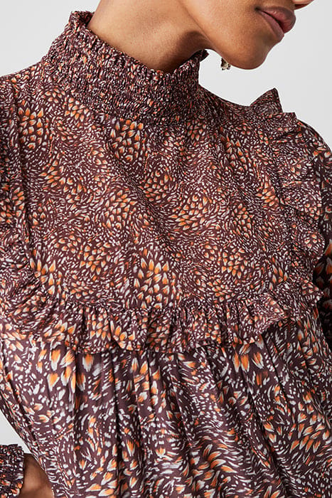 PF FAITH FIL COUPE DRESS BITTER CHOC/SATSUMA 4