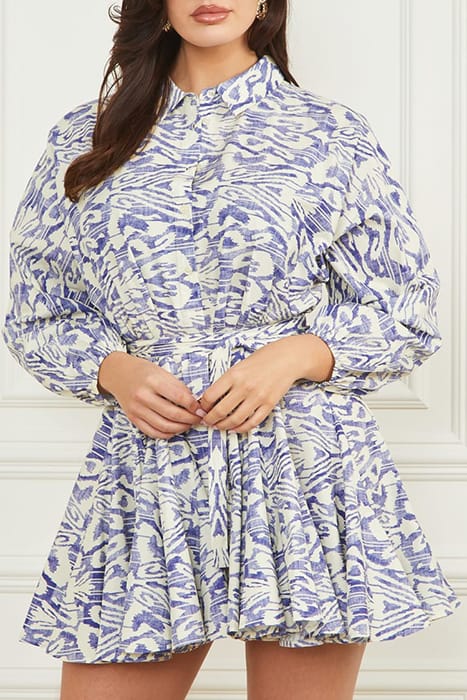 MARCIANO BY GUESS ABBIE SHIRT DRESS SUBSTANCE BLUE PRINT 1