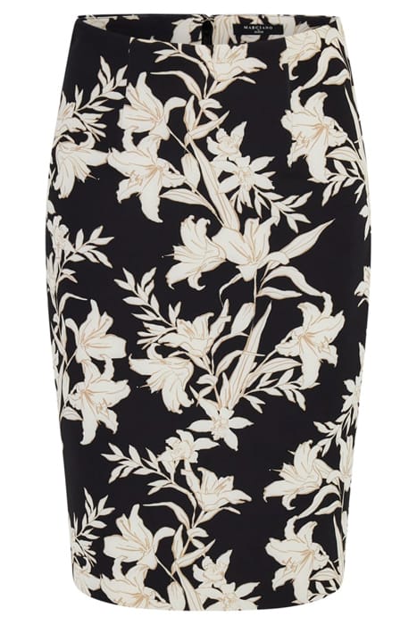 MARCIANO BY GUESS SUNBURST PENCIL SKIR SUNBURST BLACK PRINT 4