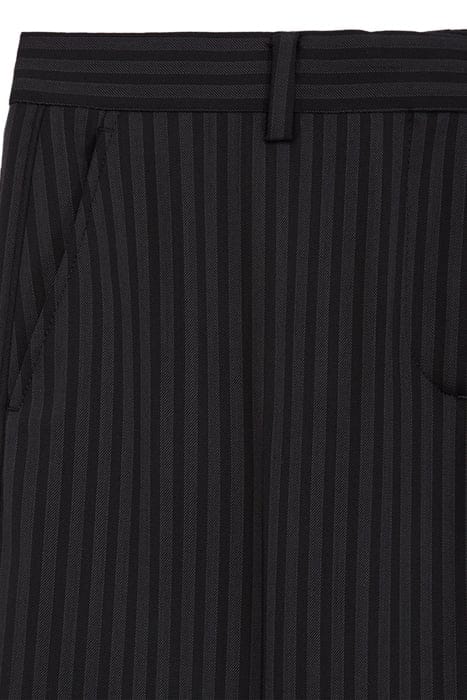SUIT TROUSERS WITH PIPPING BLACK GREY 2