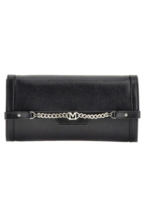 MARCIANO BY GUESS MEDIUM SATCHEL CHAIN JET BLACK CLUTCH BAG 1