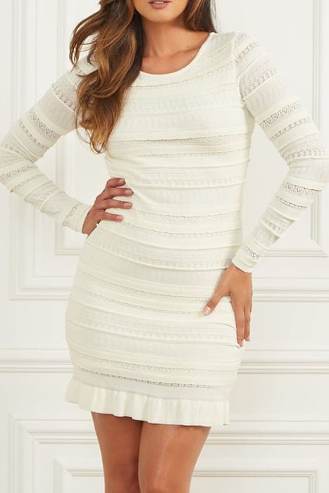 MARCIANO BY GUESS BETH SWEATER DRESS PALE PEARL 1