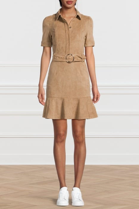 MARCIANO BY GUESS KASIA DRESS TRUFFLE DUST LEATHER MULTI 1