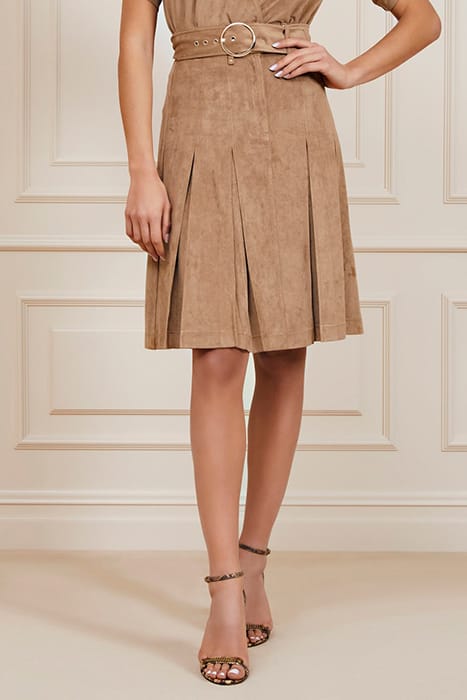 MARCIANO BY GUESS KASIA SKIRT TRUFFLE DUST LEATHER MULTI 1