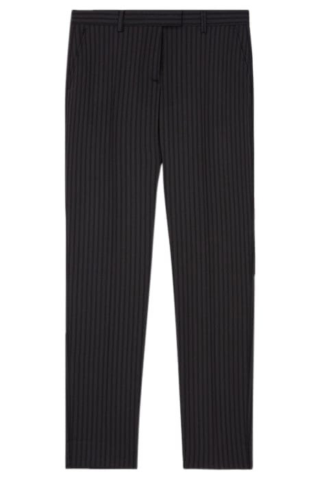 SUIT TROUSERS WITH PIPPING BLACK GREY 1
