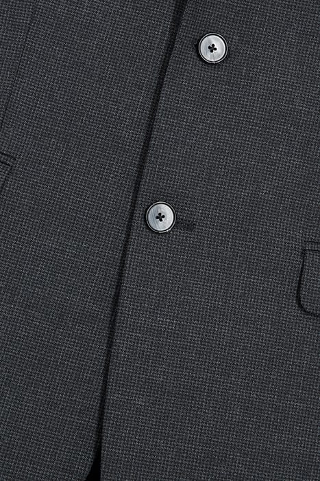 MICRO HOUNDSTOOTH PATTERN SUIT JACKET BLACK 2