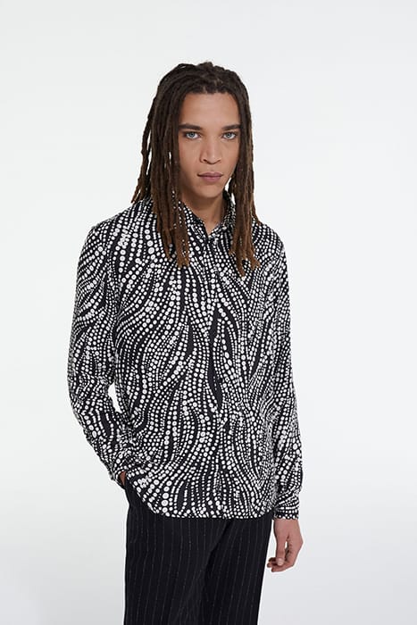 PRINTED SHIRT BLACK WHITE 1
