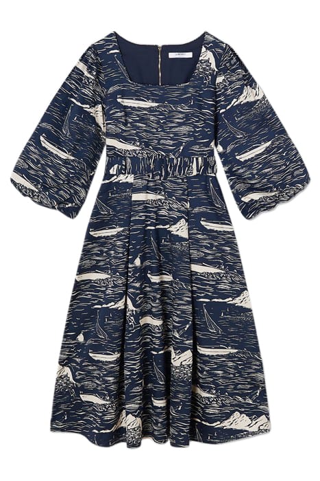 DR LIZA RIVIERA DRESS NAVY/CREAM 1