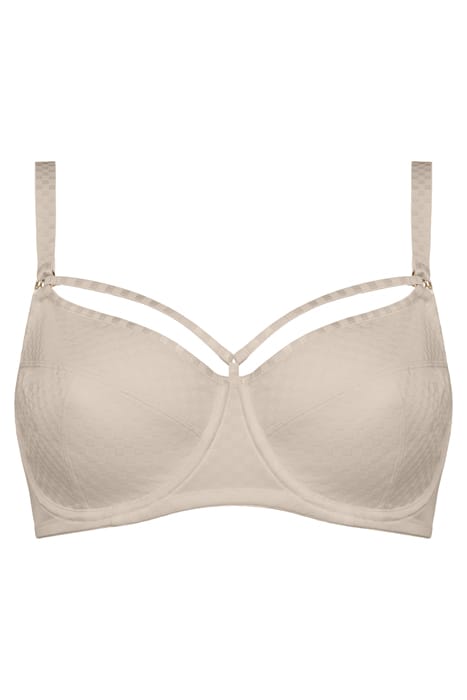 SPACE ODYSSEY CHECKERED IVORY BALCONY BRA 2