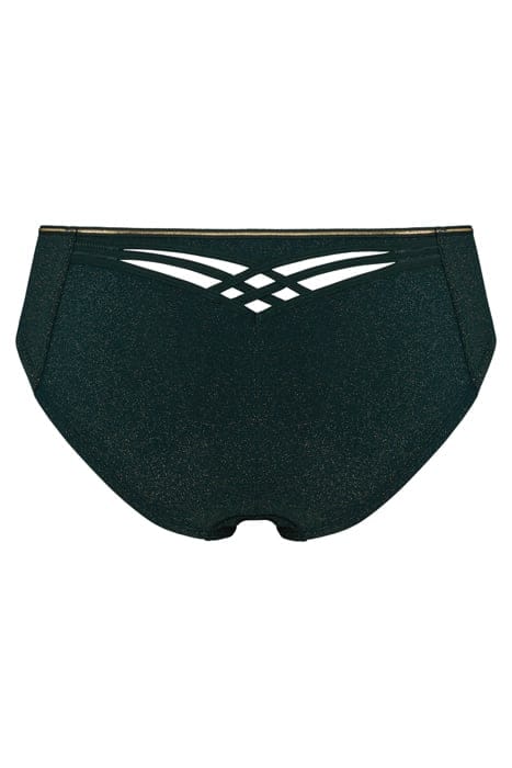 DAME DE PARIS PINE GREEN AND GOLD LUREX BRAZILIAN BRIEFS 2