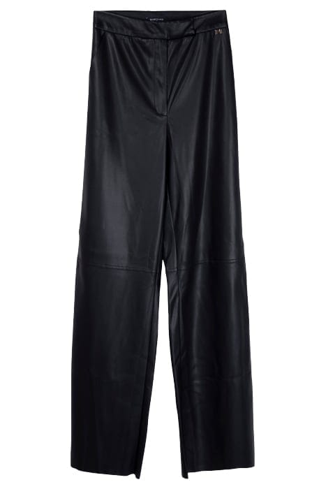 MARCIANO BY GUESS VIXEN WIDE LEG PANT JET BLACK LEATHER 1