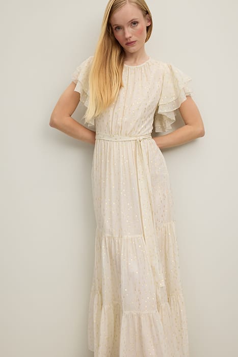 LIV JAQUARD MAXI DRESS CREAM 4