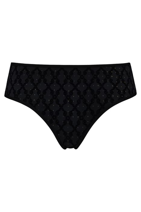 CALLIOPE BLACK AND GOLD PRINT BRAZILIAN BRIEFS 3
