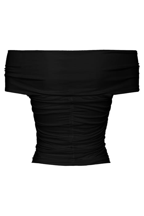 VALENCIA TOP JERSEY FLUIDO DRAPPEGGIATO BLACK 5