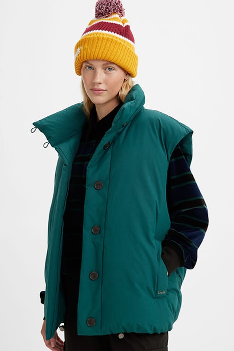 XL PUFFER VEST IN GREEN 3