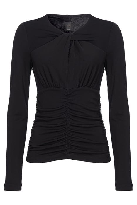 MARTELLO MAGLIA JERSEY CREPE DRAPPEGGIATO BLACK 1