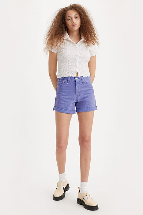 ROLLED DENIM SHORTS LAVENDER 6