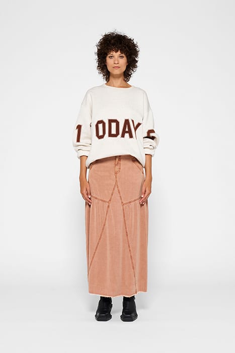MAXI SKIRT TENCEL SADDLE BROWN 2