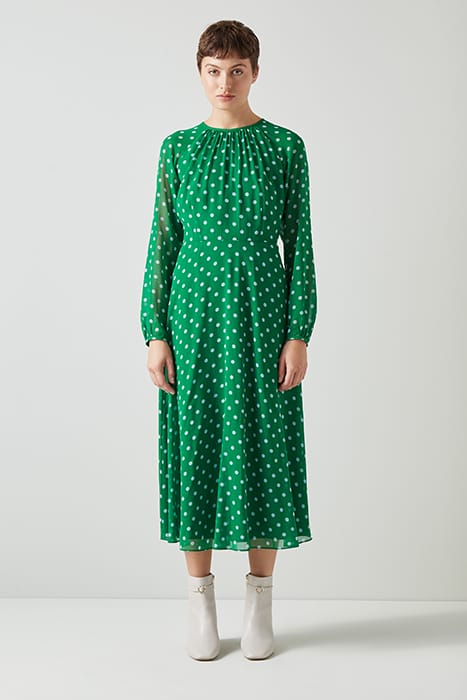 ADDISON - MIDI DRESS GREEN/BLUE 1