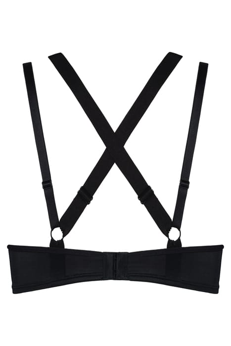 HEARTBREAKER BLACK MESH AND SAND BALCONY BRA 3