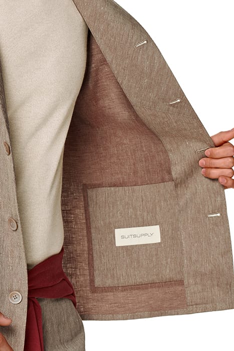 HERRINGBONE RELAXED FIT SHIRT-JACKET TAUPE 7