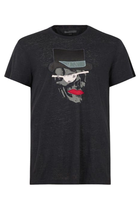 SS CREW TEE - TOP HAT SKULL BLACK 4
