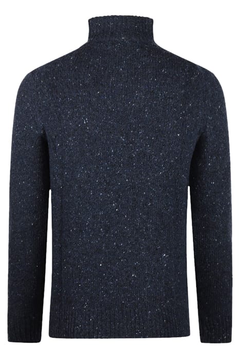 ZIP MOCK FISHERMANS SWEATER DARK GREY MELANGE 2