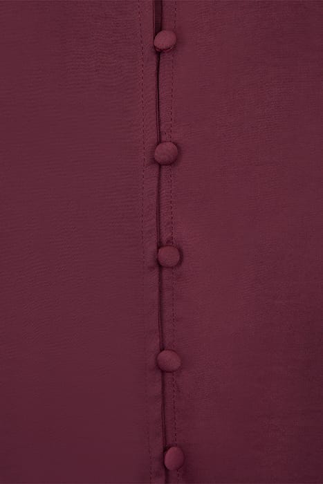SLEEVELESS BUTTON FRONT BLOUSE BURGUNDY 6