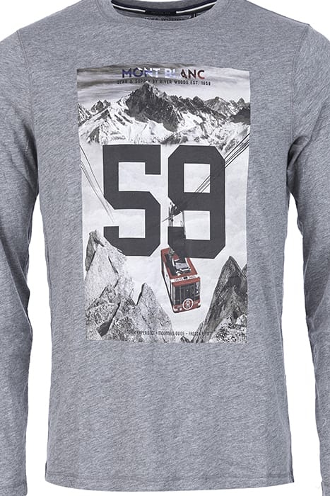 CUSTOM FIT ROUND NECK T-SHIRT IN GREY 2