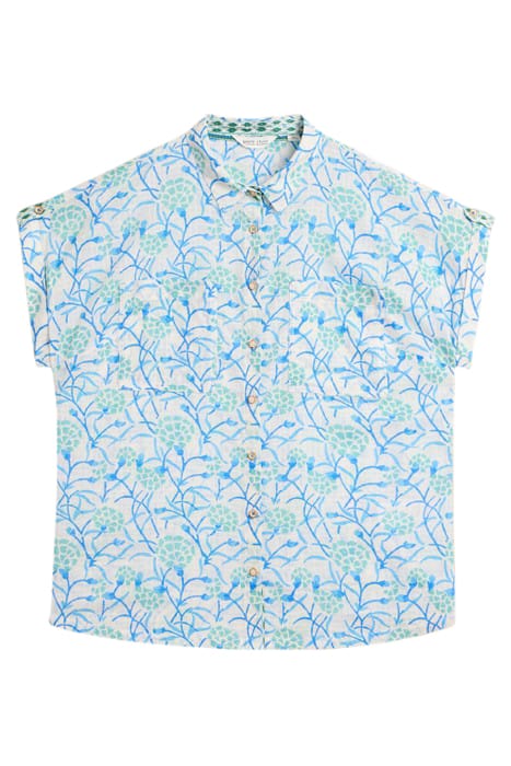 ELLIE  COTTON SHIRT IVORY PRINTED 2