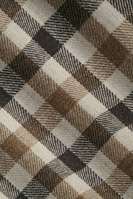 CHECKED RELAXED FIT SHIRT-JACKET MID BROWN 9