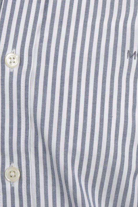 SRETCH OXFORD SHIRT BIG STRIPE NAVY 5